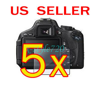 5x Canon EOS 600D Rebel T3i Camera LCD Screen Protector Guard Shield Film