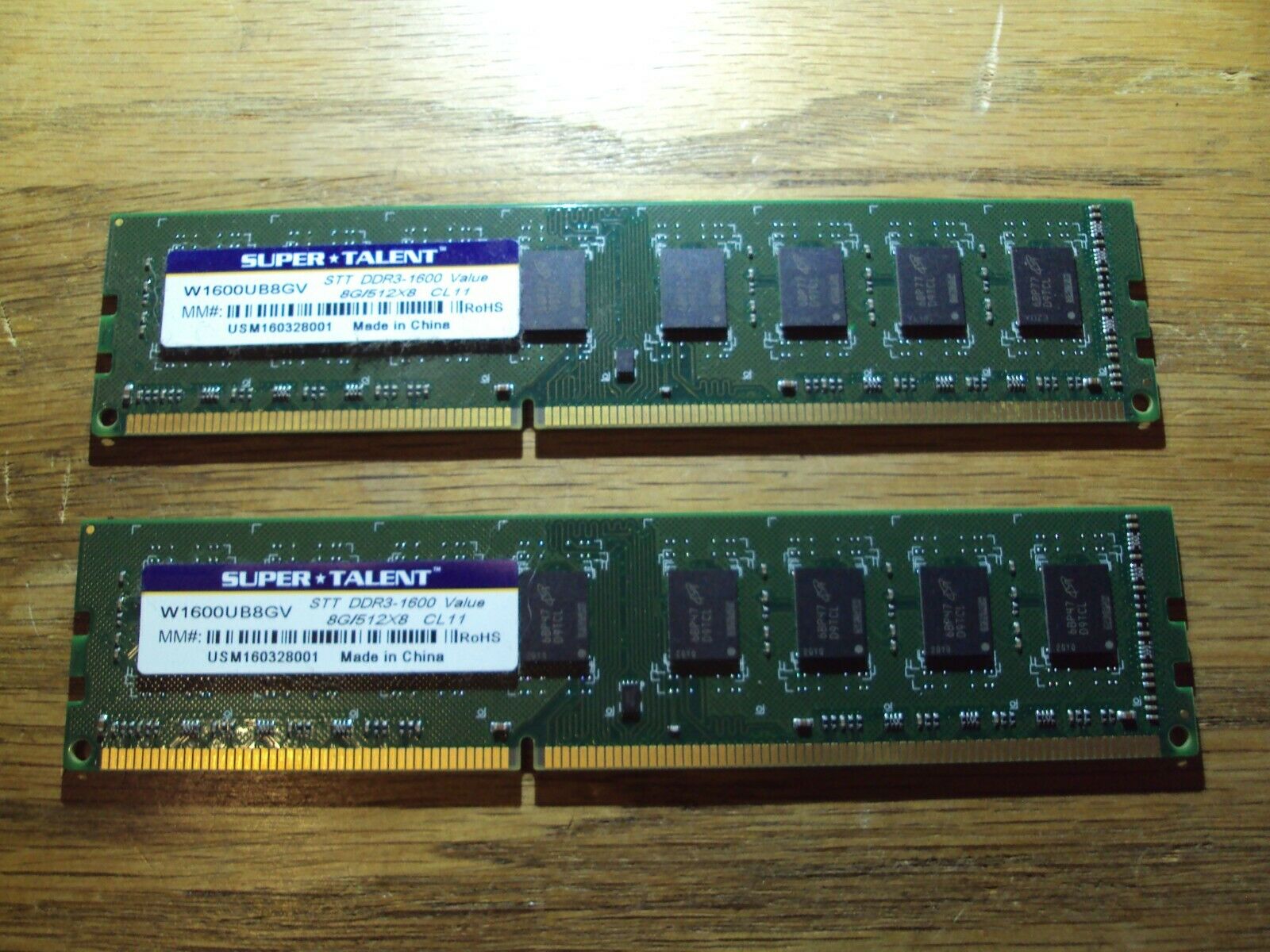 Super Talent W1600UB8GV DDR3-1600 VALUE 8GB 512Mx8 CL11 Memory