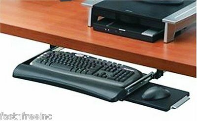 Keyboard Mouse Tray Drawer Underdesk Under Desk Sliding Mount Add On Office Home