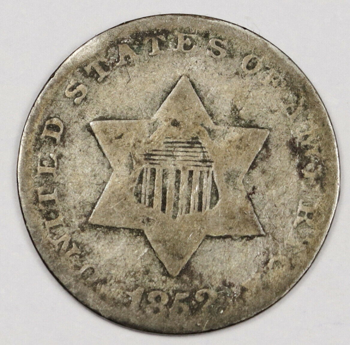 1852 Three Cent Silver.  VG.  164994