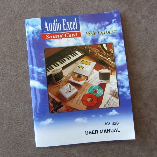 Vintage Audio Excel Sound Card Full Duplex Av-320 User Manual V1.0 Original