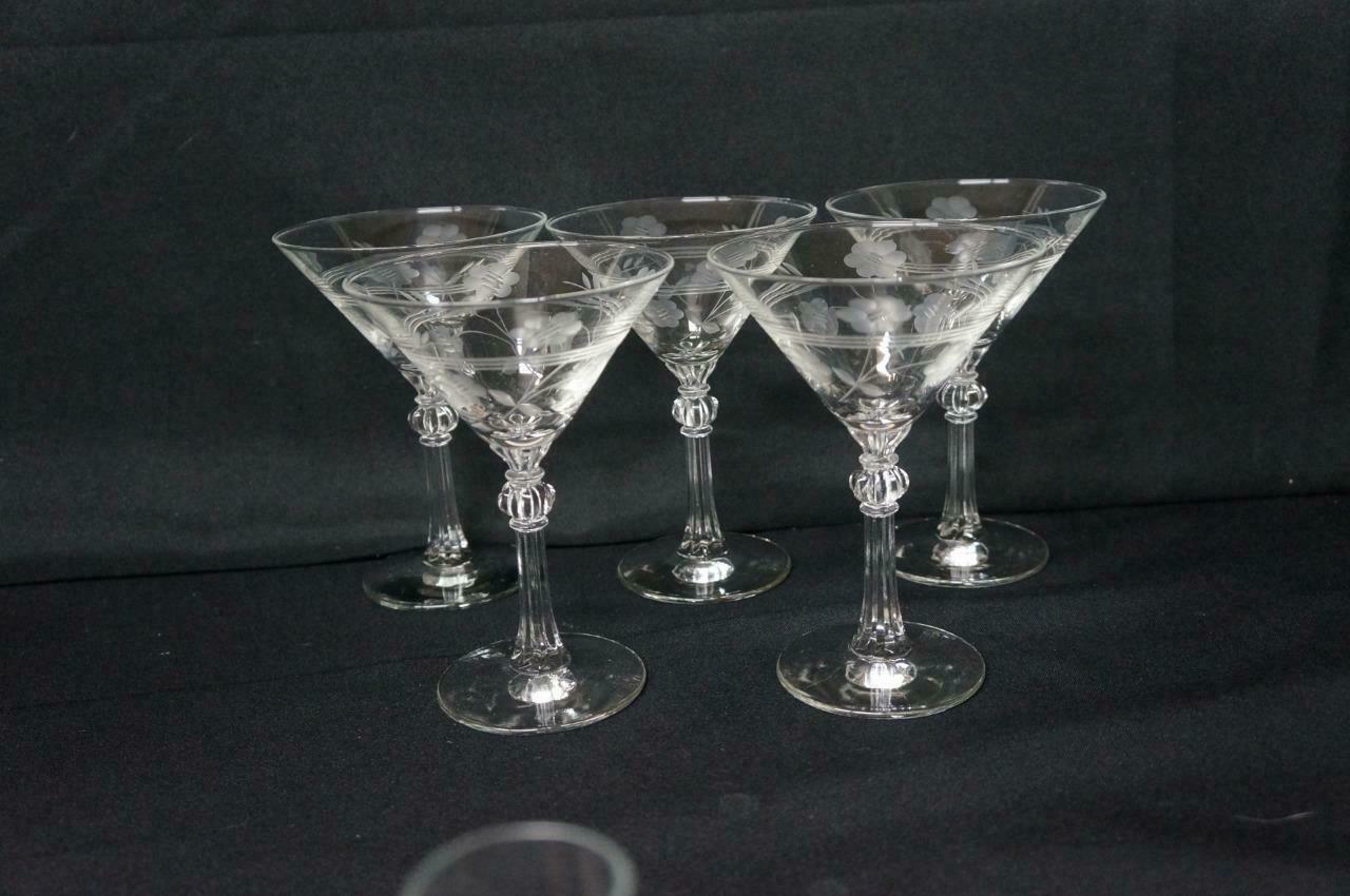 5 Libbey Glass 3010-2 Champagne Tall Sherbet Glasses 6"