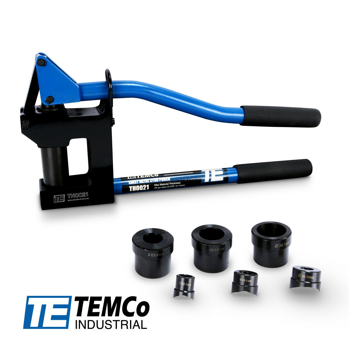 TEMCo Industrial TH0021 Manual Lever Sheet Metal Stud Punch 5 YEAR Warranty