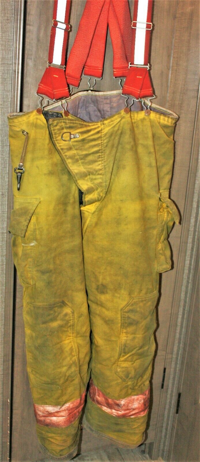 48x29 Firefighter Bunker Turnout Pants With Suspenders  Mountain View Manufac.