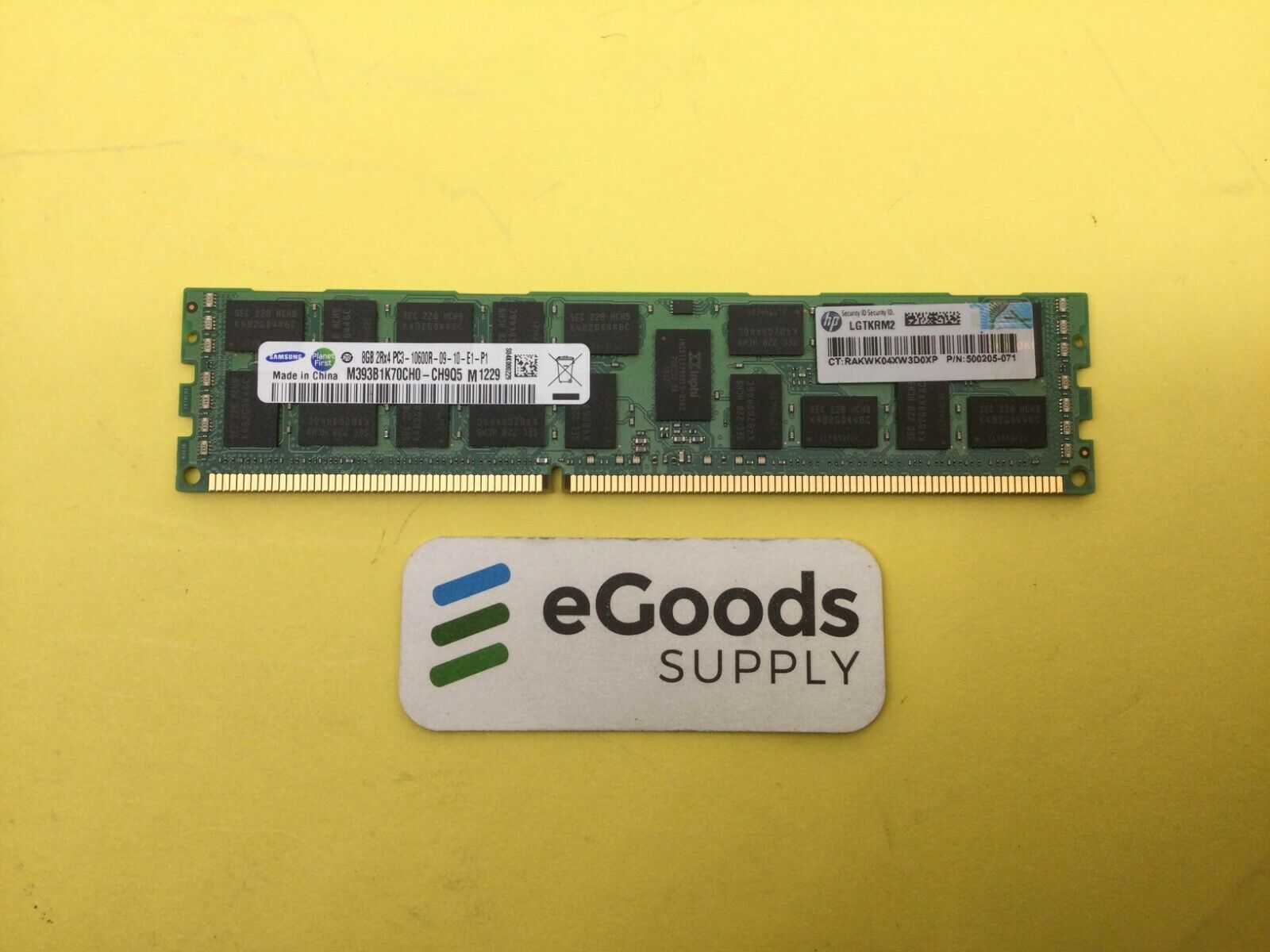 500205-071 Hp 8gb (1x8gb) 2rx4 Pc3-10600r Ddr3 Server Memory 500662-b21