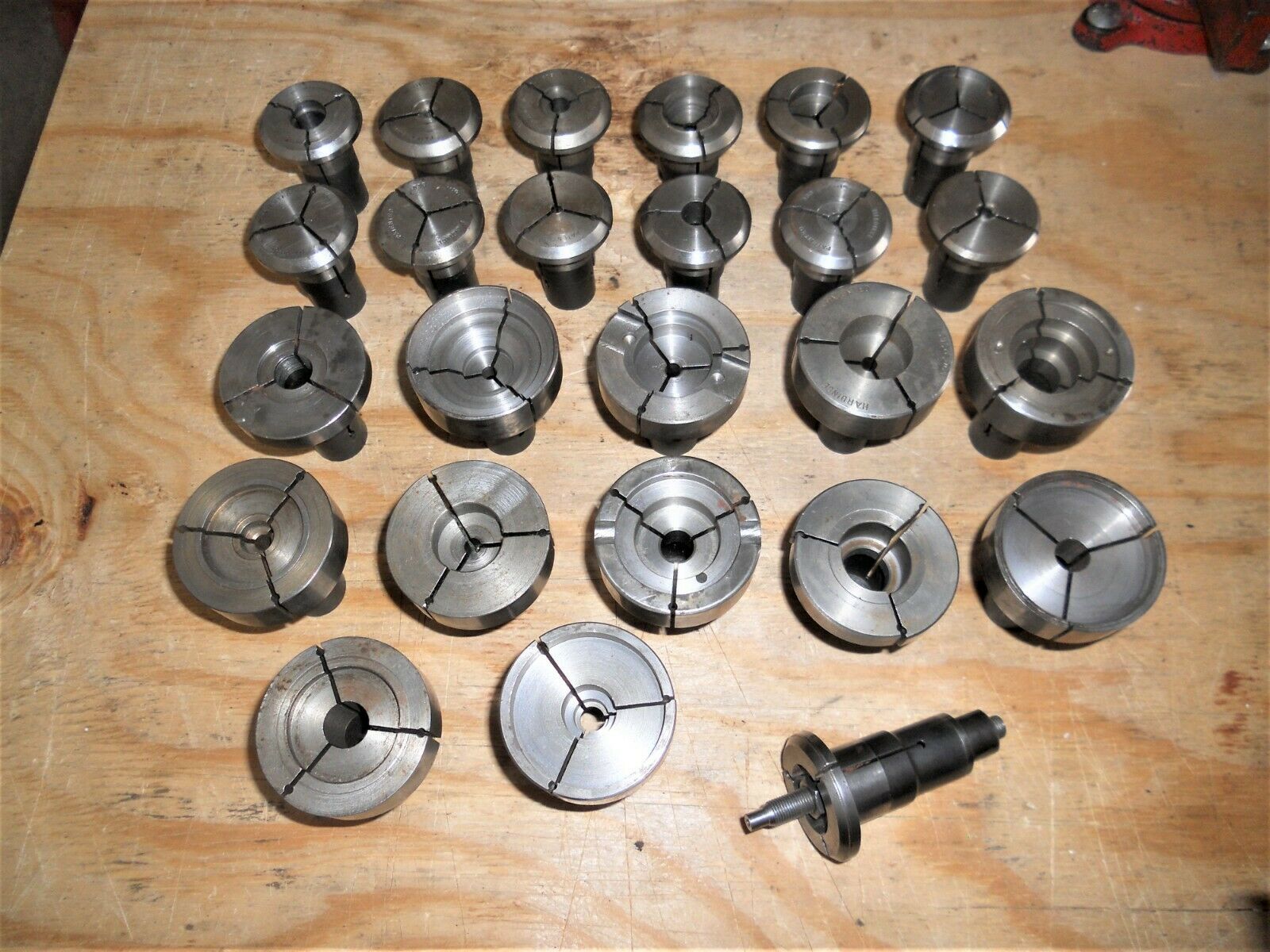 (25) Assorted Hardinge Dead Length Collets, One With Stop Assembly