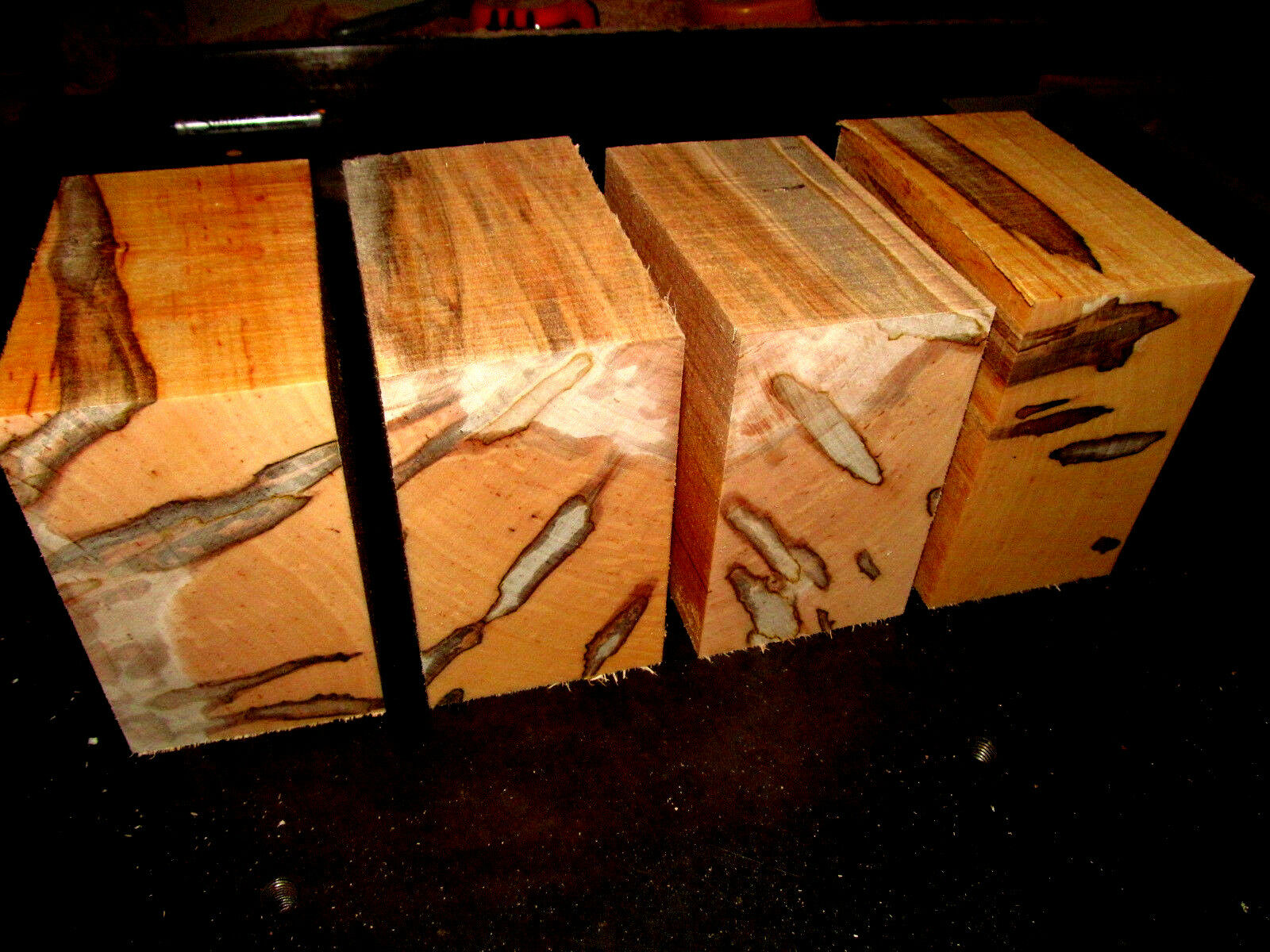 Four (4) Beautiful Ambrosia Maple Bowl Blanks Lumber Wood Lathe Carve 6 X 6 X 3"
