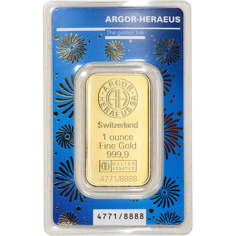 1 oz Gold Bar Argor Heraeus - 2023 Lunar Year of the Rabbit 999.9 Fine in Assay