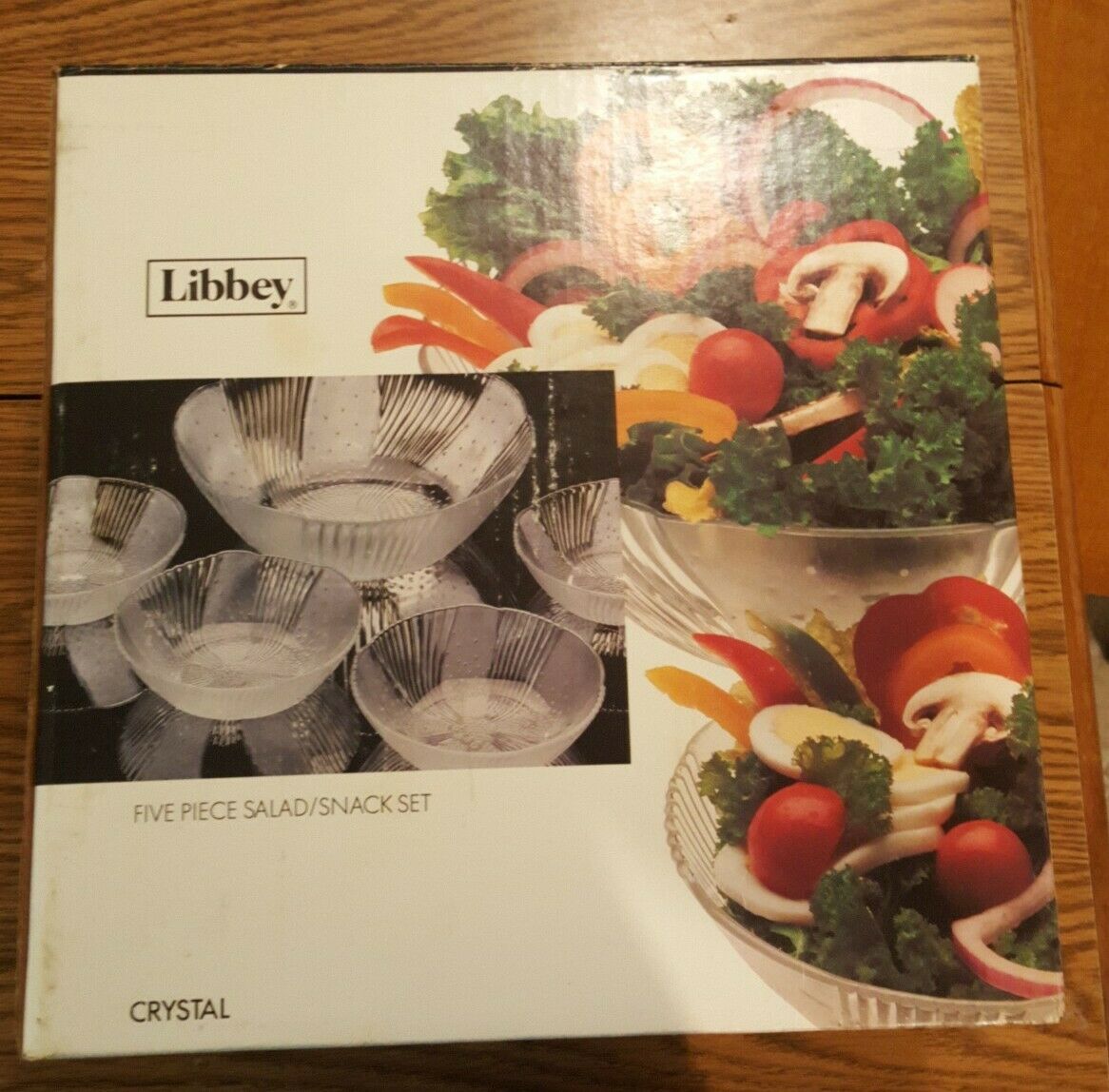 Libbey Set 5 Crystal Clear Glass Salad/snack Bowls Set Used/new See Distcription