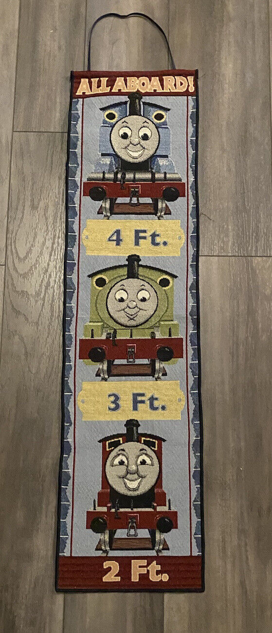 Vintage Thomas The Tank Engine & Friends Growth Chart. Cloth 2005 Hanging Chart.