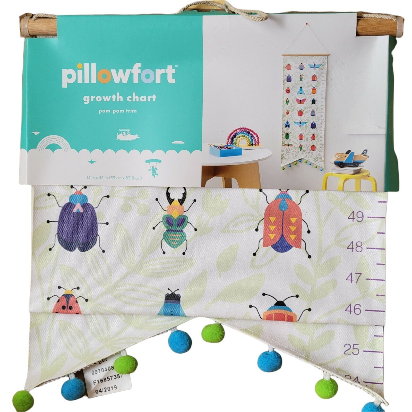 Pillowfort Insect Growth Chart New In Package. 2 Available