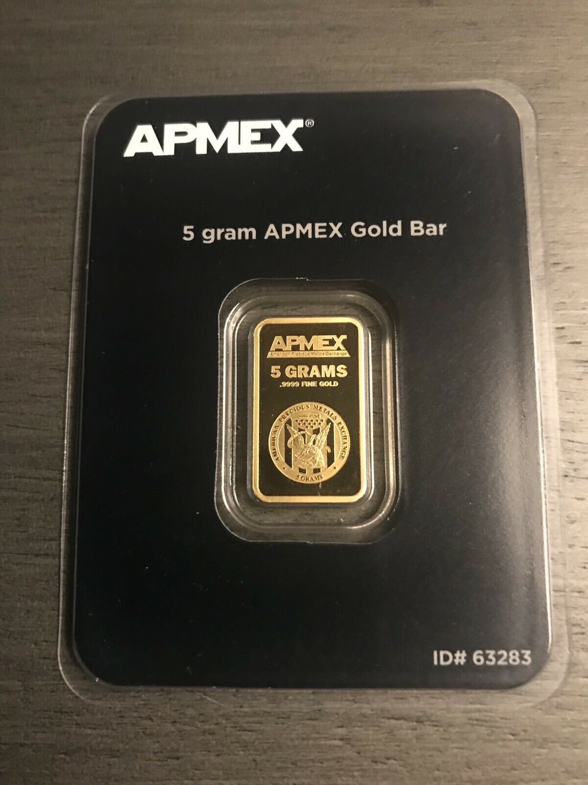 APMEX 5 GRAM 999 % GOLD BAR