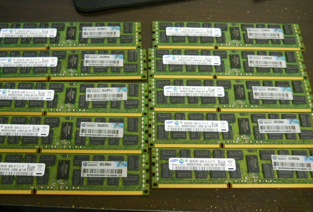 500205-071 HP 8GB 2RX4 PC3-10600R ECC REG DDR3 MEMORY 500662-B21 501536-001