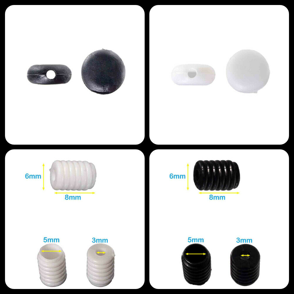 Craft County Silicone Cord Locks - Cord Lock for Face Mask - Rubber Stopper