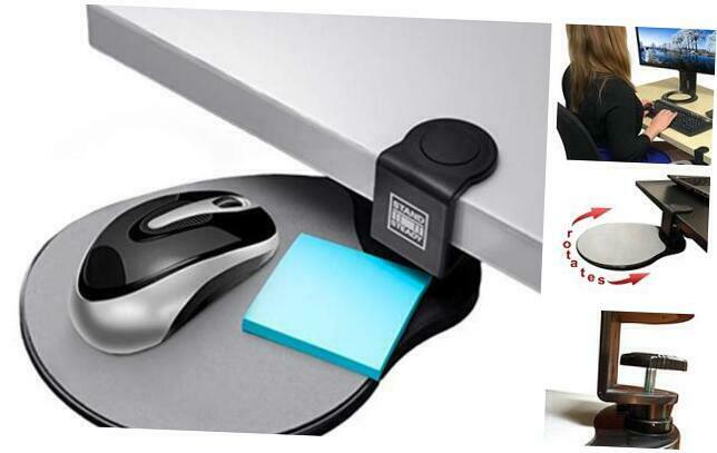 Original Desk Potato By  - Easy Clamp Attachable Desk Clamp-on Mouse Pad