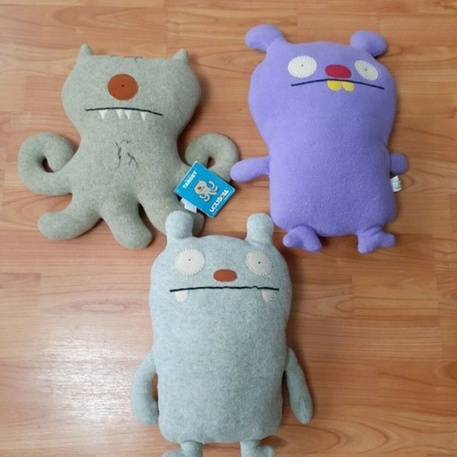 Ugly Doll Lot Of 3 Trunko & Target Plush Stuffed Animal Soft Toy