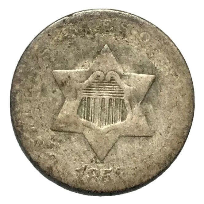 1853 3CS Three Cent Silver G