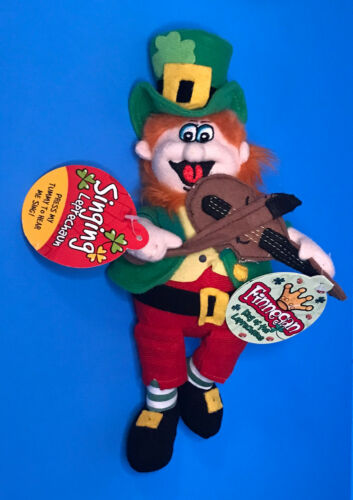 11" Finnegan The Irish Singing Leprechaun *irish Eyes* Soft Toy Stuffed Animal