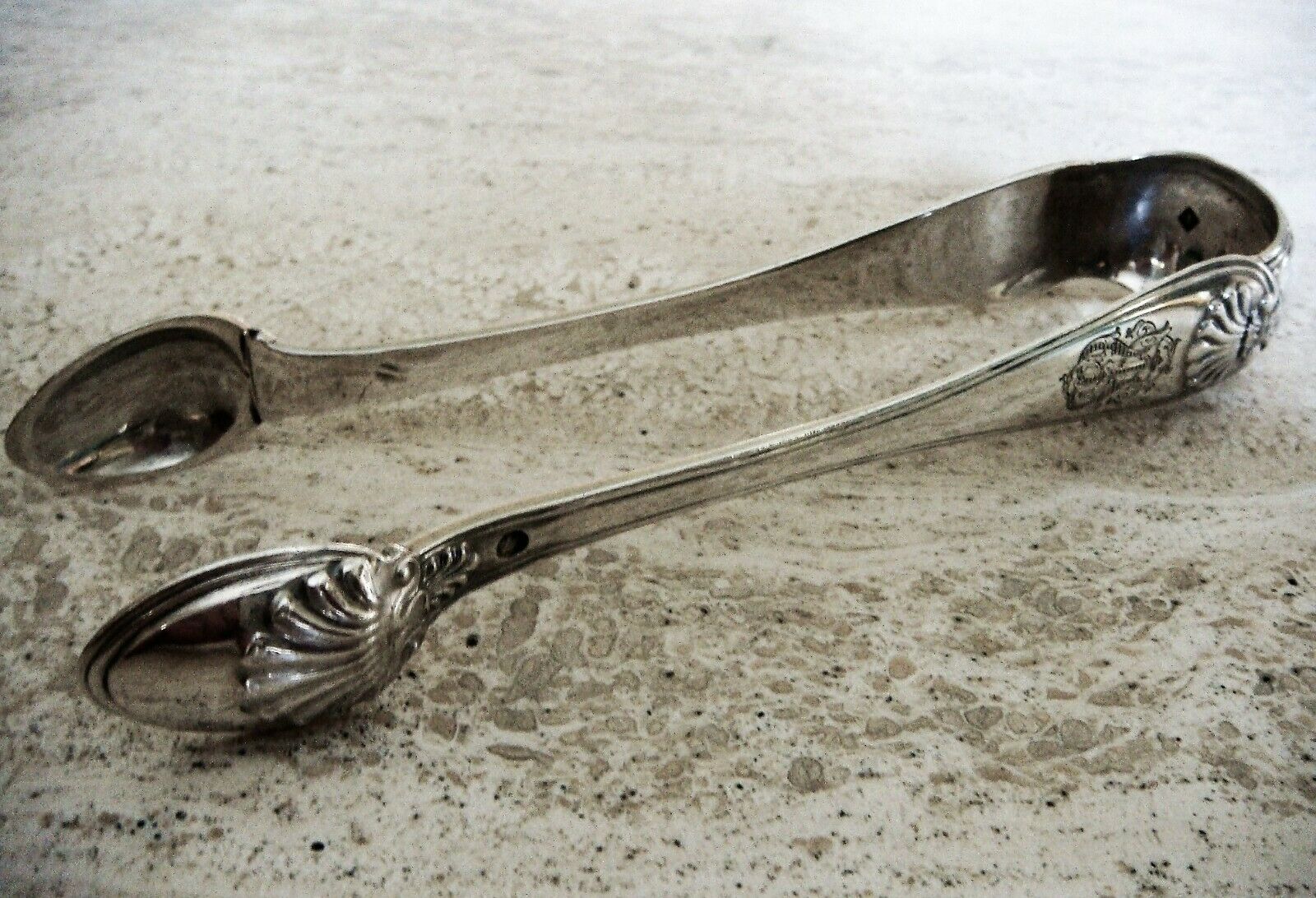 French Silver 1st Standard Tongs Paris 1834-42  Louis Isidore Angee  Antique