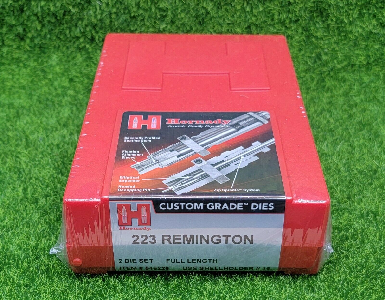 Hornady 223 Remington Custom Grade Reloading 2-Die Set Full Length - 546228