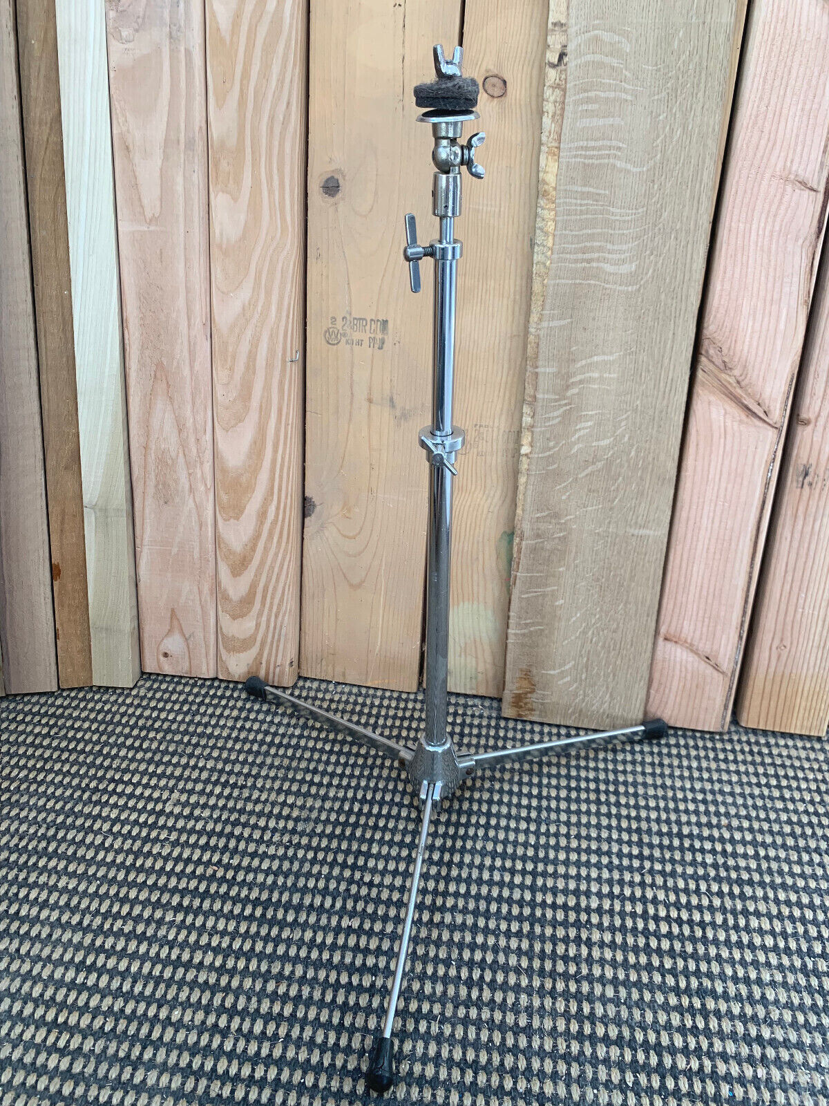 CAMCO 60s Vtg CYMBAL STAND Flat Flush Base Lightweight Oaklawn Era Clean Floor