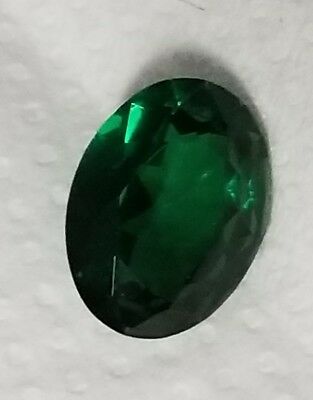 1.5 ct Oval Emerald New Vintage Genuine Corundum Swiss Made 8 Hardness 8 x 6 mm