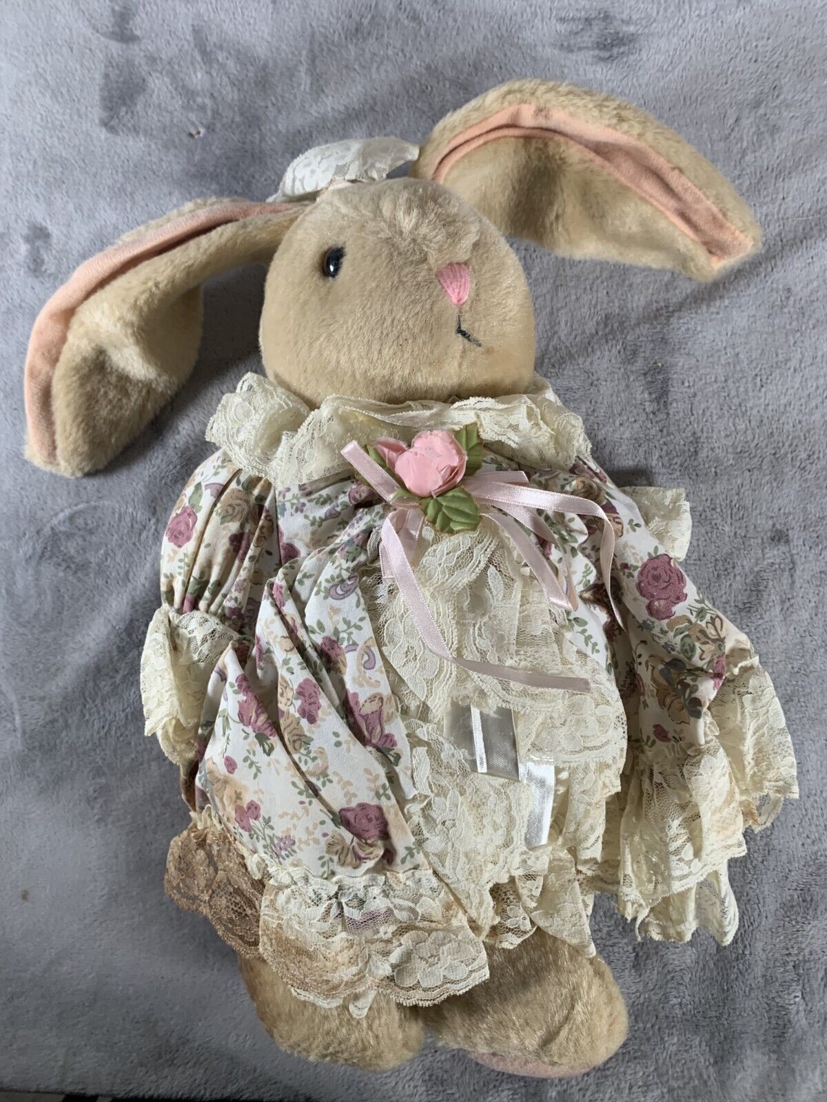 Vintage Victorian Rabbit Bunny Anco Plush Soft Toy Stuffed Animal