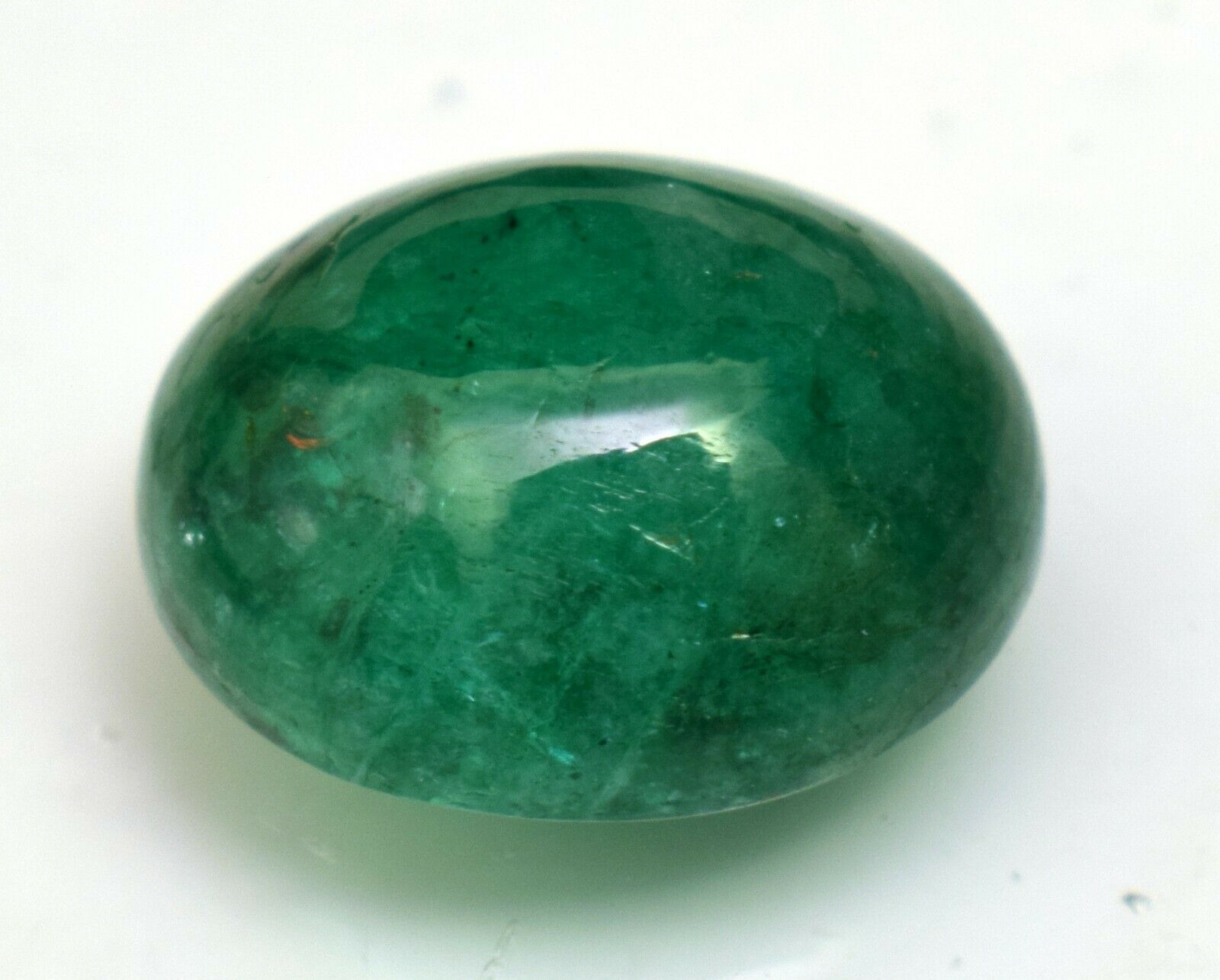 Natural Emerald Loose Gemstone Cabochon 10 Ct Oval From Zambia For Jewelry Use