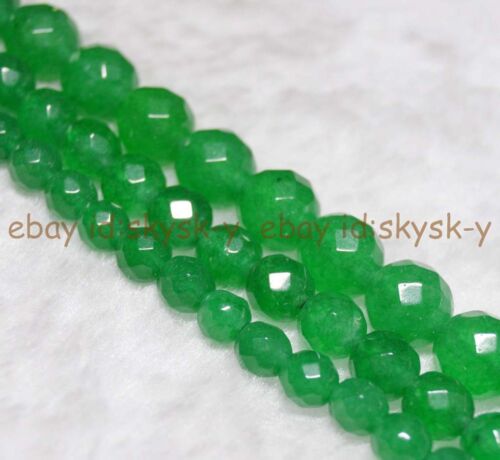 Wholesale Natural Green Emerald Faceted Round Loose Beads Gemstone 15