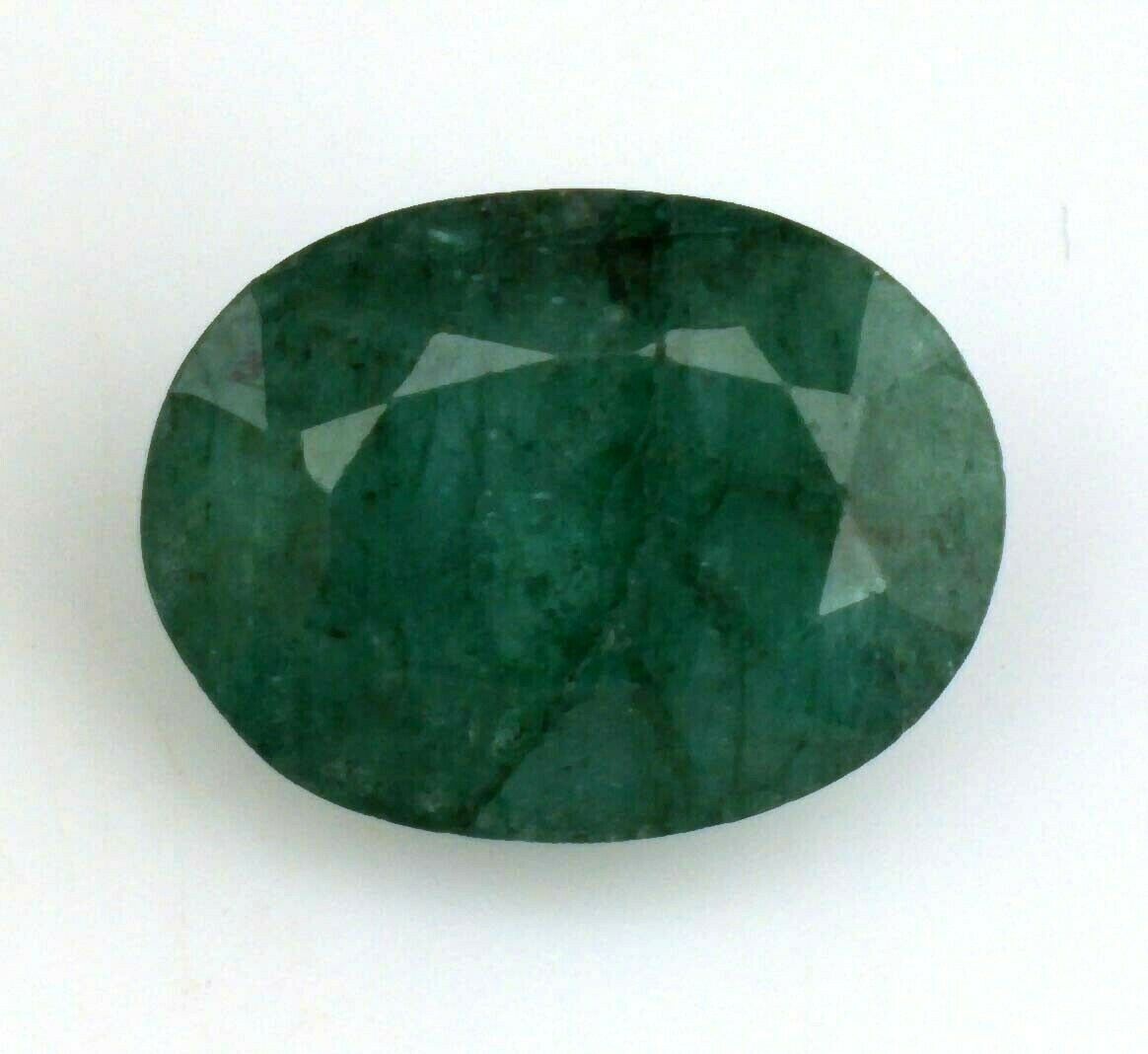 Natural Emerald Certified Loose Gem Stone 5.35 Ct Oval Cut Zambia Treated Gem