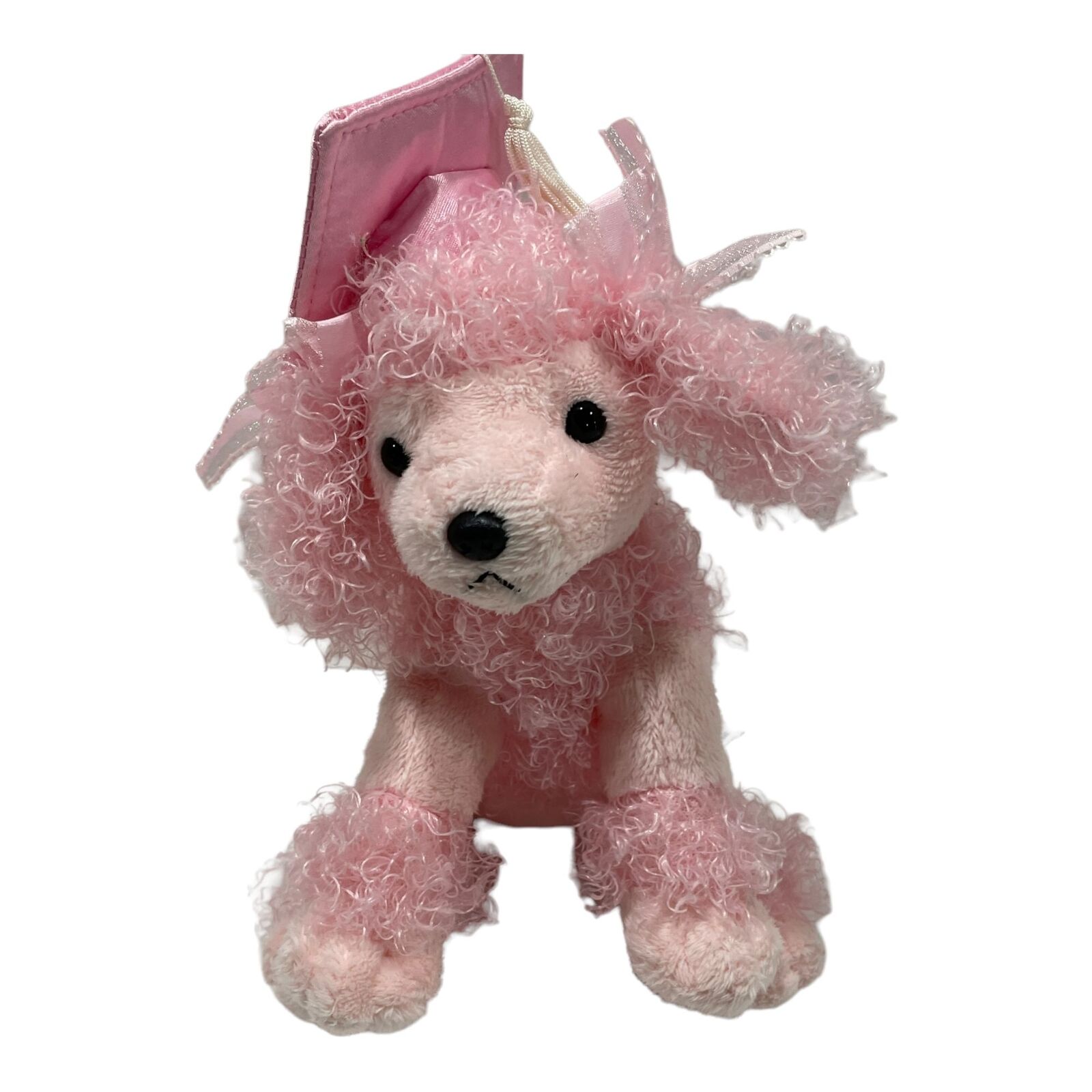 Aurora Stuffed Toy Dog Poodle Pink Graduate Cap Summa Cum Princess 8"