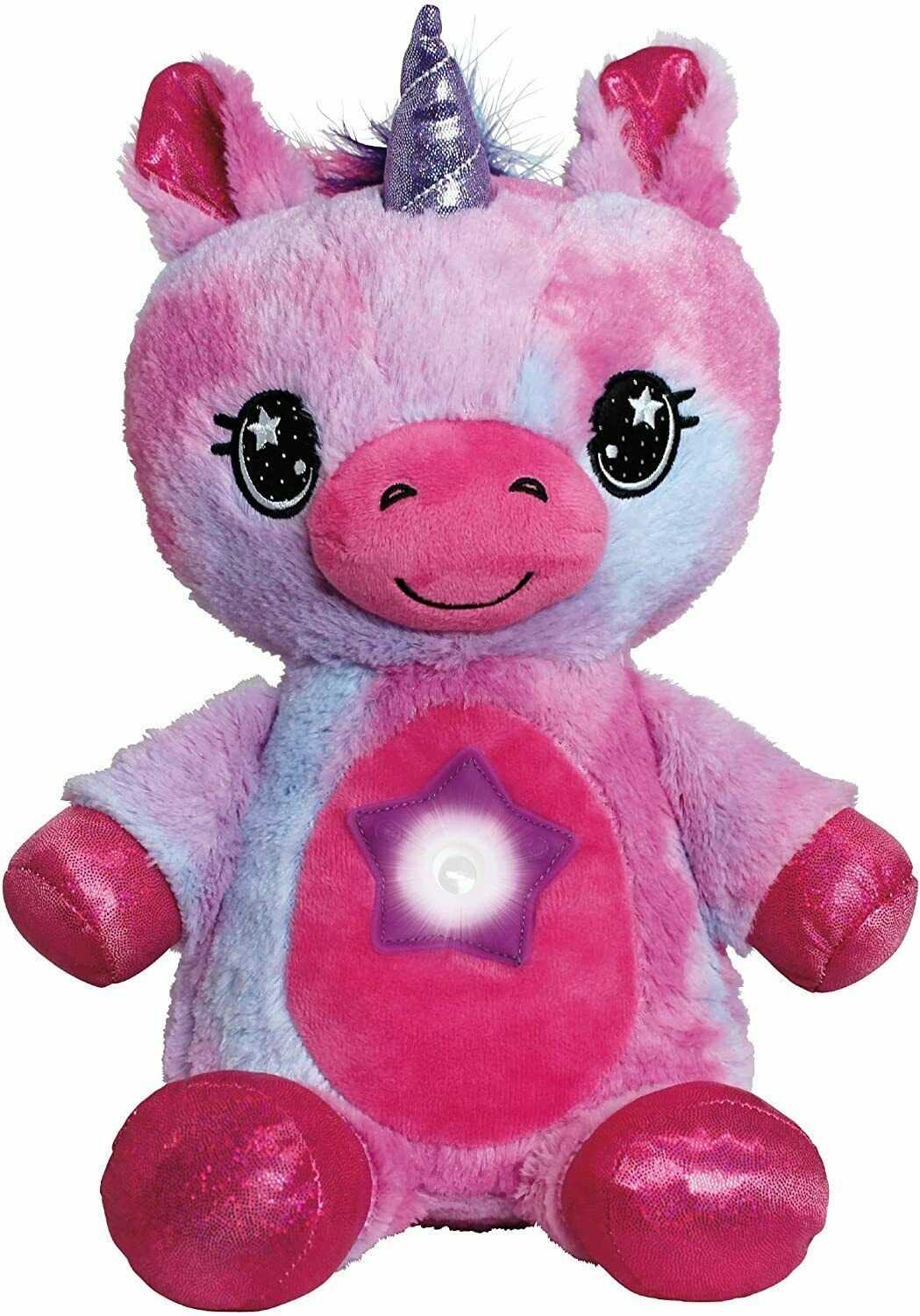 Star Belly Dream Lites Stuffed Animal Night Light Pink and Purple Unicorn No Box