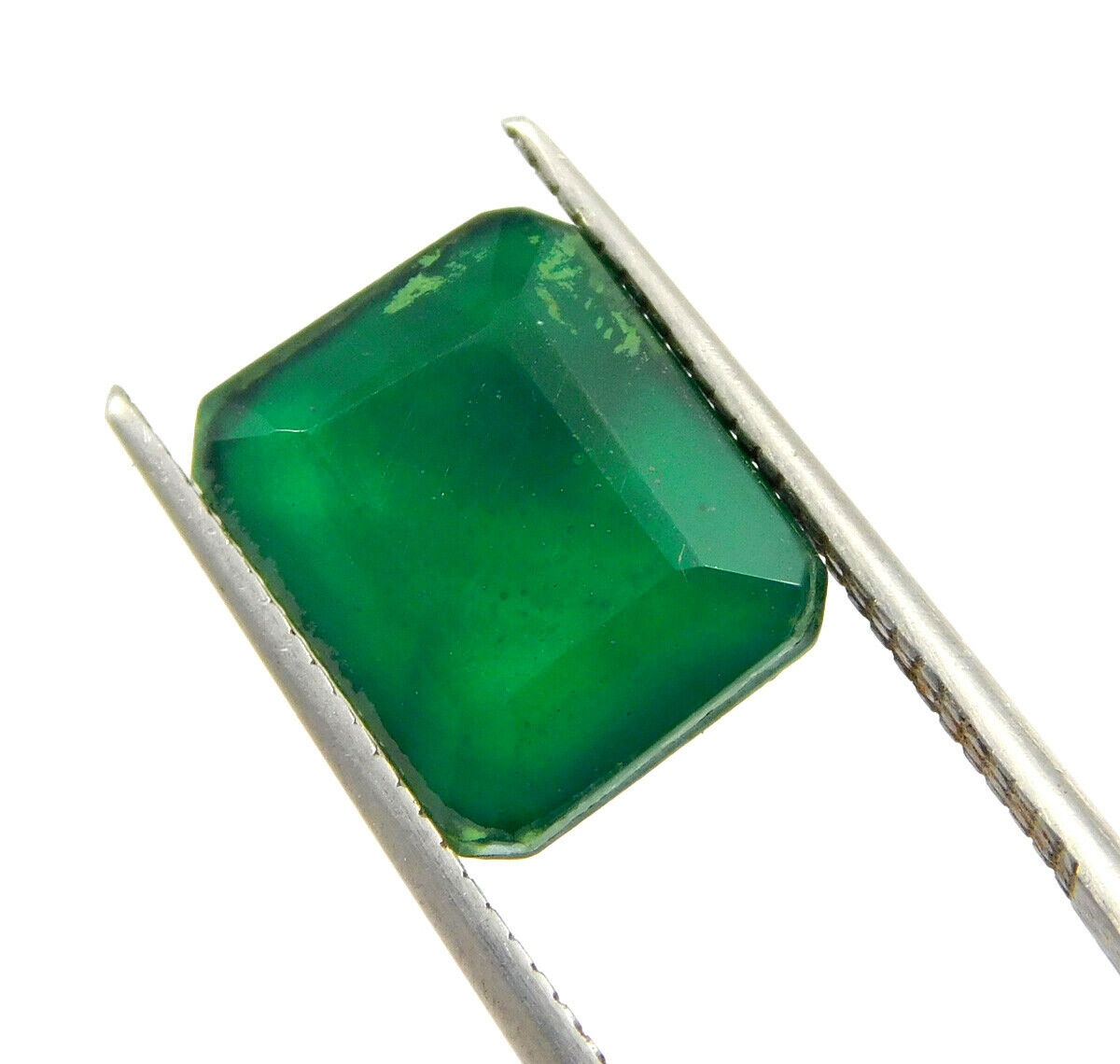 5.48 Cts. Faceted Green Emerald Simulant Loose Gemstone Rm18853