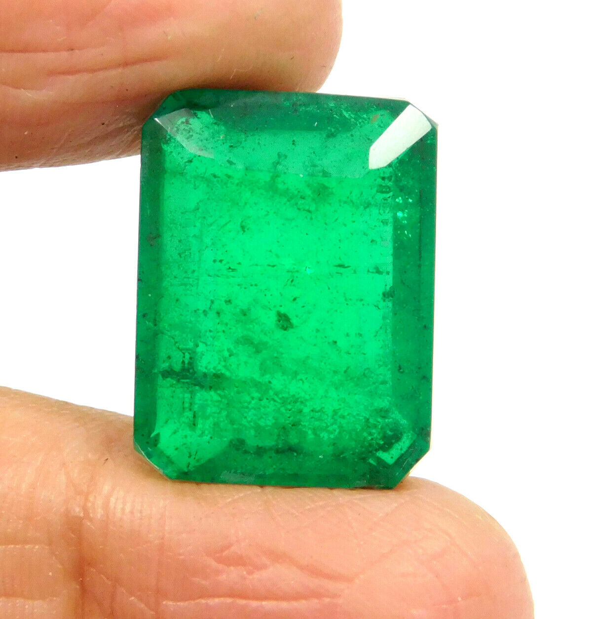 16.48 Cts.  Facted Simulant Emerald Cut Loose Cab Gemstone Rm18613
