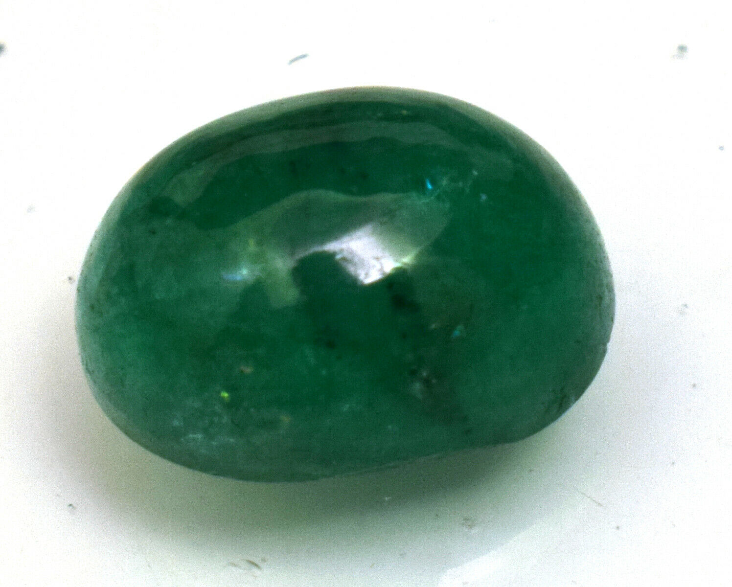 Natural Emerald Loose Gemstone Cabochon 6.85 Ct Oval From Zambia For Jewelry Use