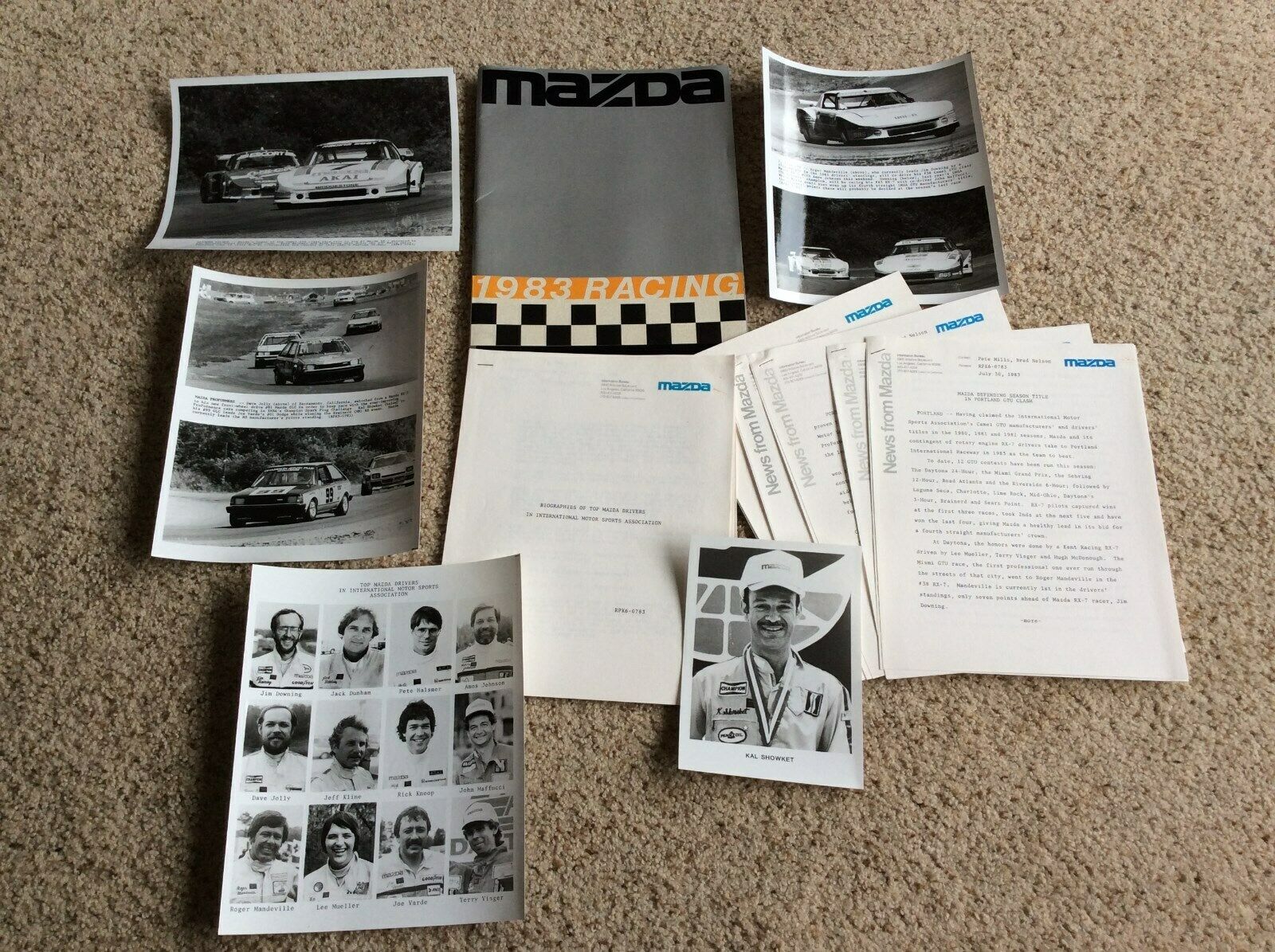 1983 Mazda  Racing press kit.
