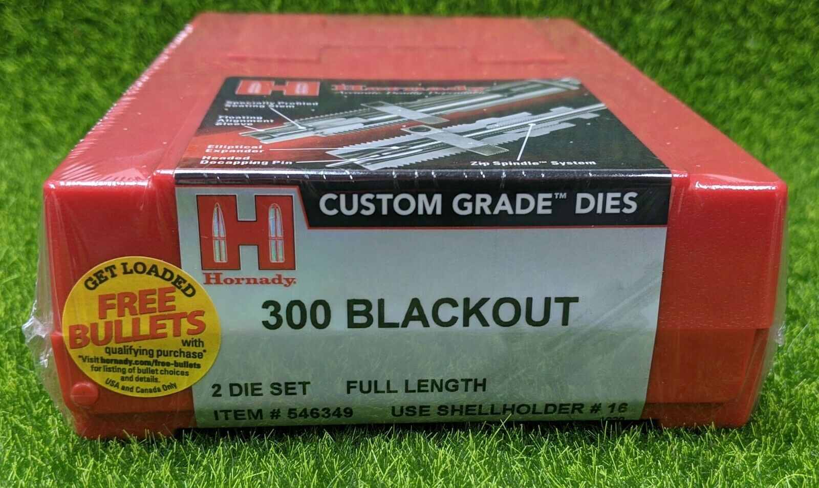 Hornady 300 Blackout Custom Grade Reloading 2-die Set Full Length - 546349