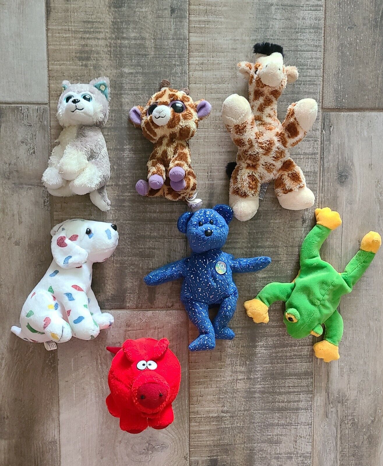 Lot x 7 Small Various Stuff Animals in good condition.