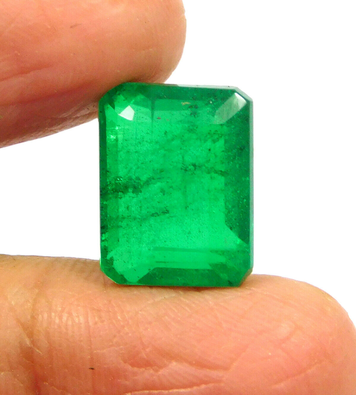 8.73 Cts.  Facted Simulant Emerald Cut Loose Cab Gemstone RM18781