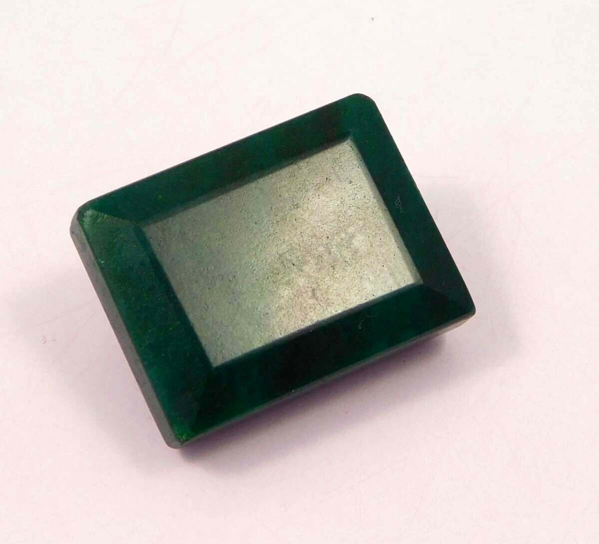 110 Cts. Natural Dyed Square Faceted Green Emerald Cut Loose Gemstone Rm13162