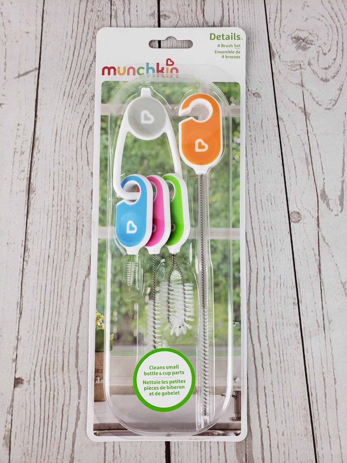 Munchkin Baby Bottle And Cup Cleaning Brush 4 Piece Set With Key Ring New