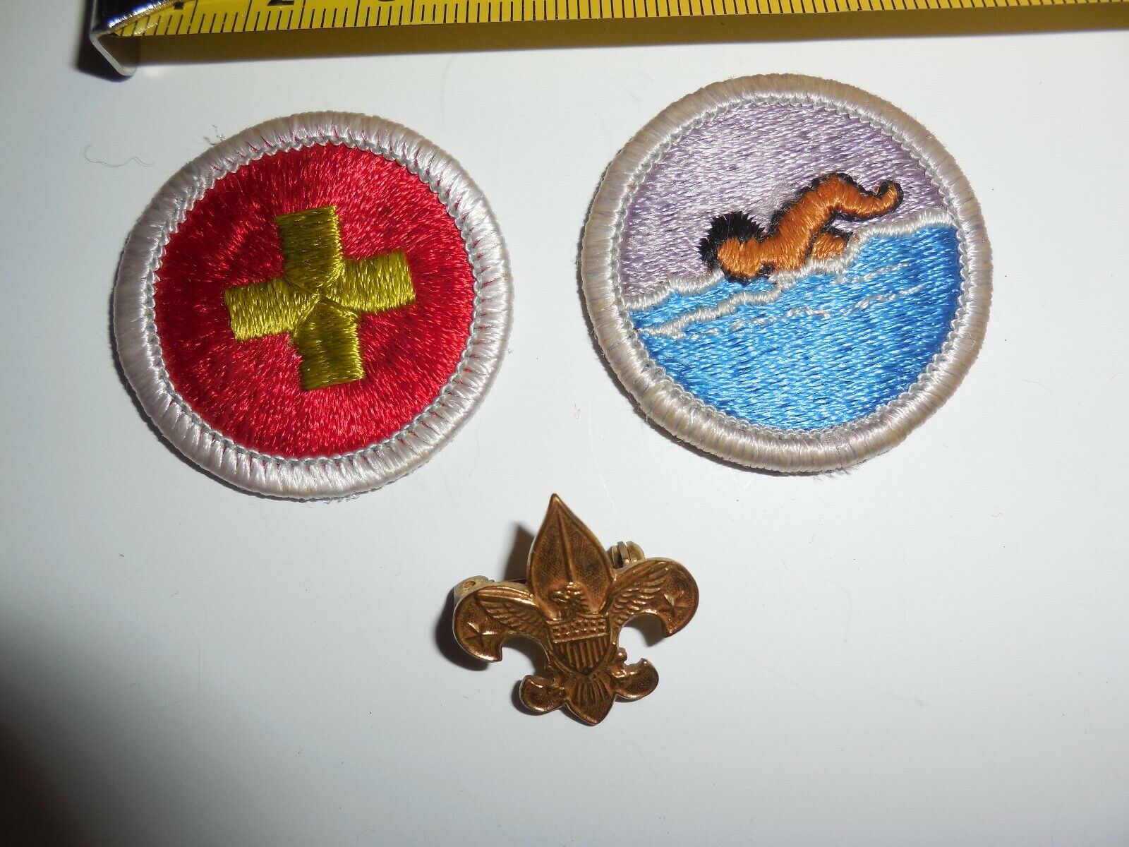 Vintage Boy Scout Merit Badges And Pin