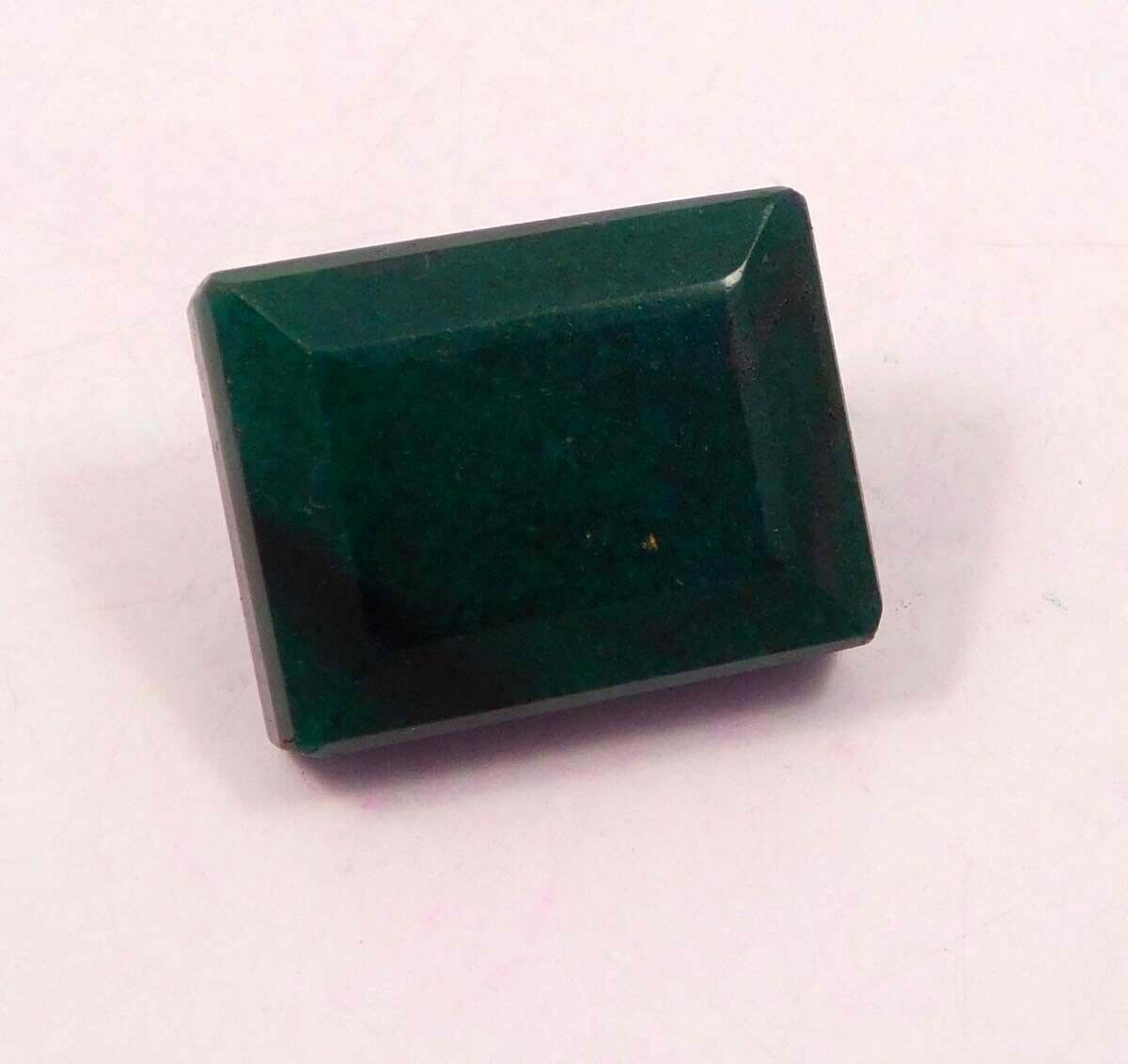 69 Cts. Natural Dyed Square Faceted Green Emerald Cut Loose Gemstone Rm13150