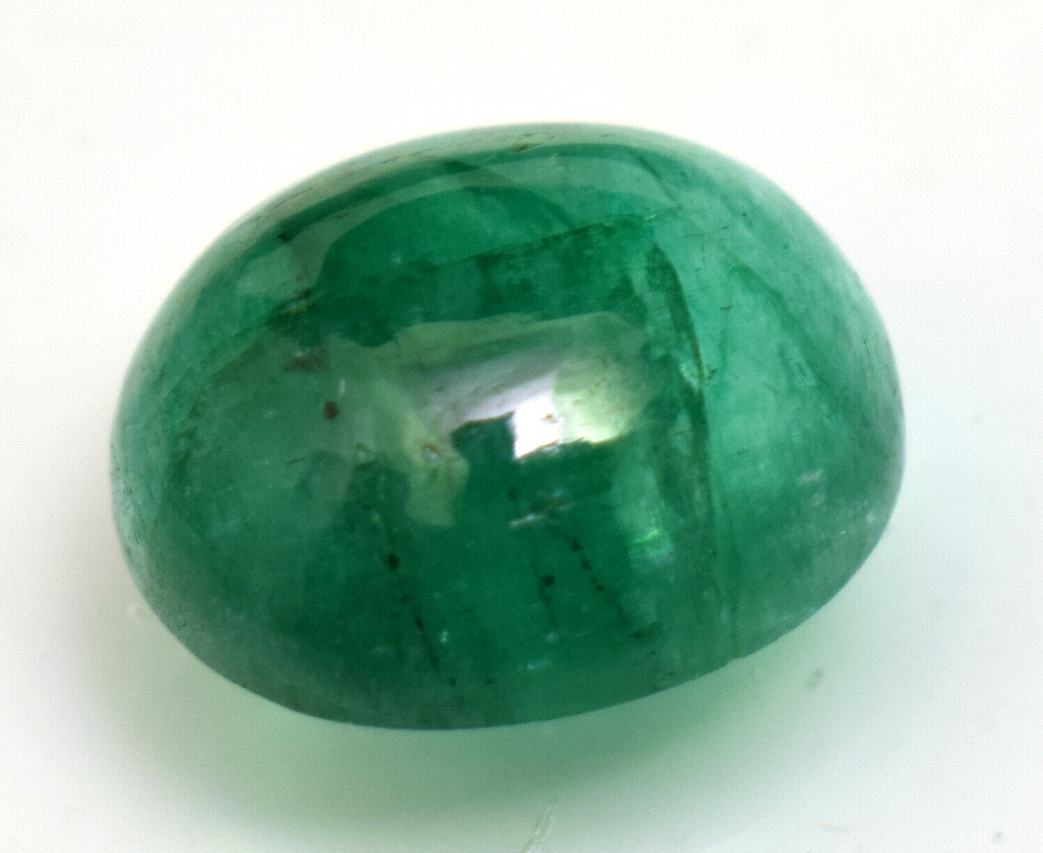 Natural Emerald Loose Gemstone Cabochon 7.00 Ct Oval From Zambia For Jewelry Use
