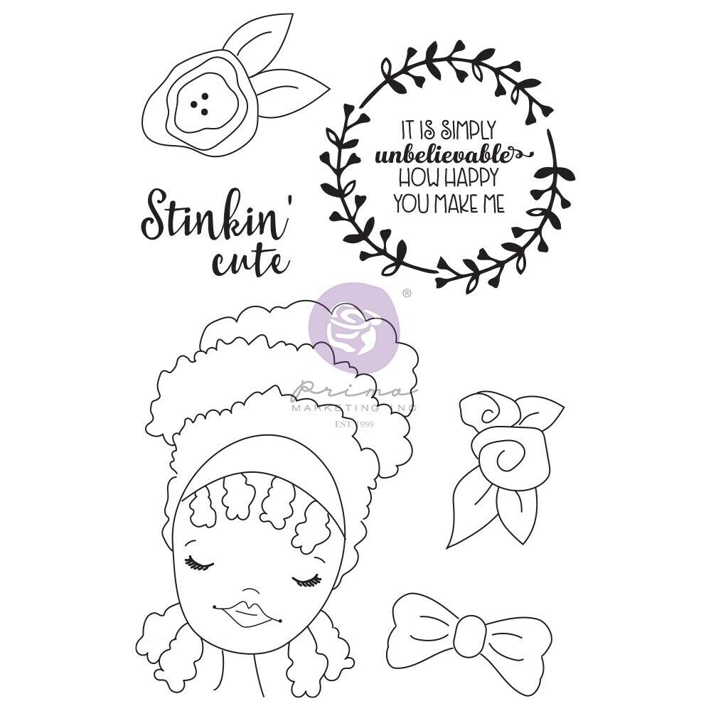 Prima Marketing Julie Nutting Mixed Media Cling Rubber Stamp-jamila