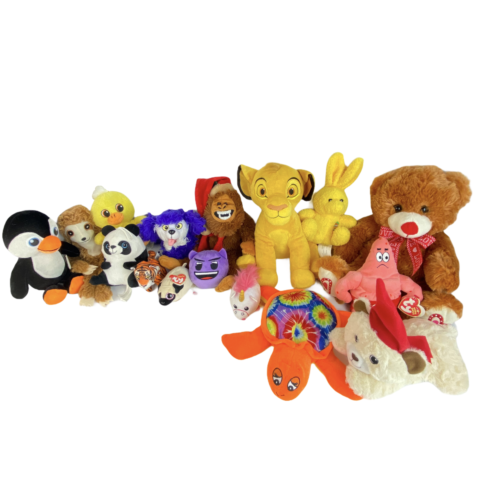 Disney TY and Others Large Lot of 16 Stuffed Animal Small Sized Plush Toys Cute